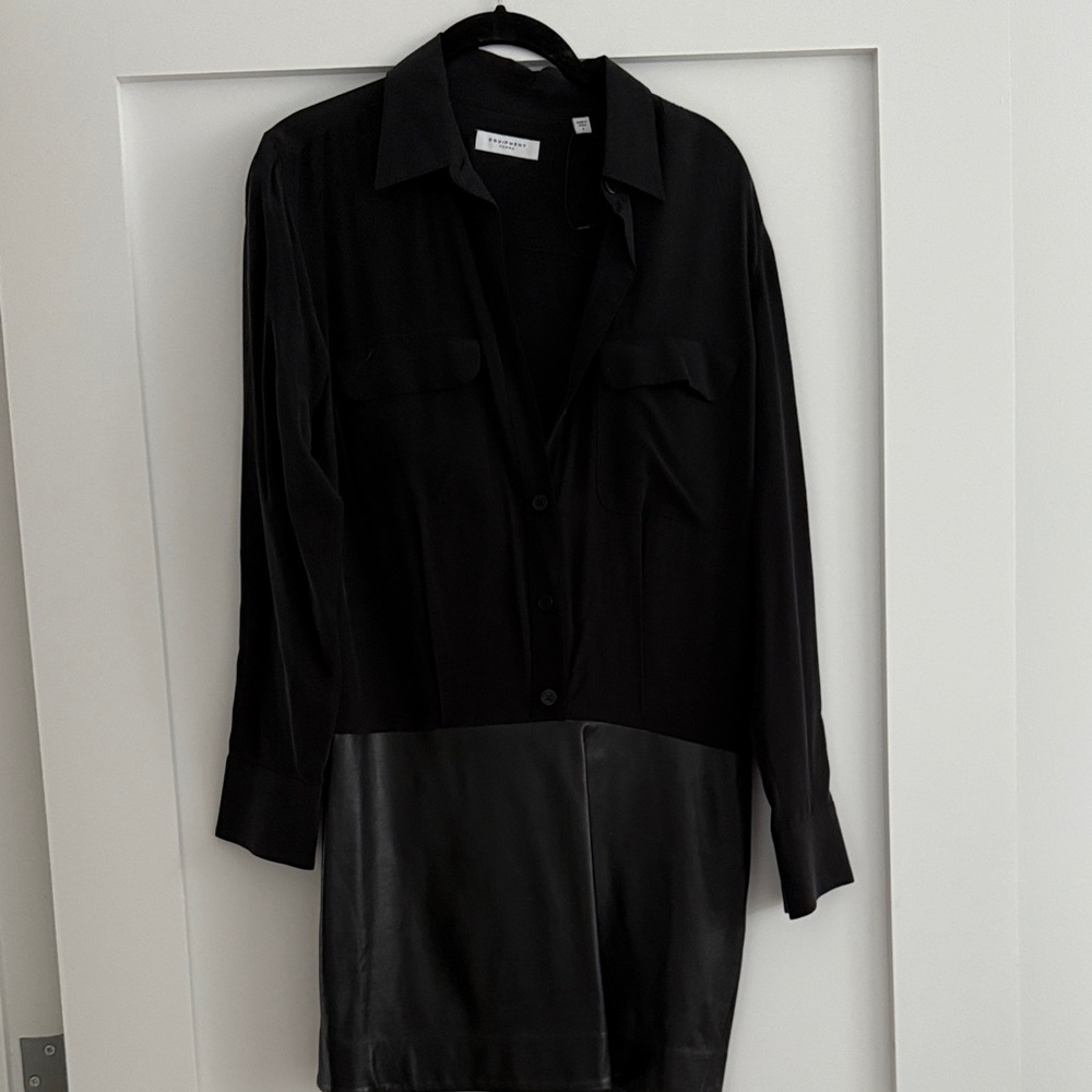 Equipment Black Long Sleeve Dress size 4